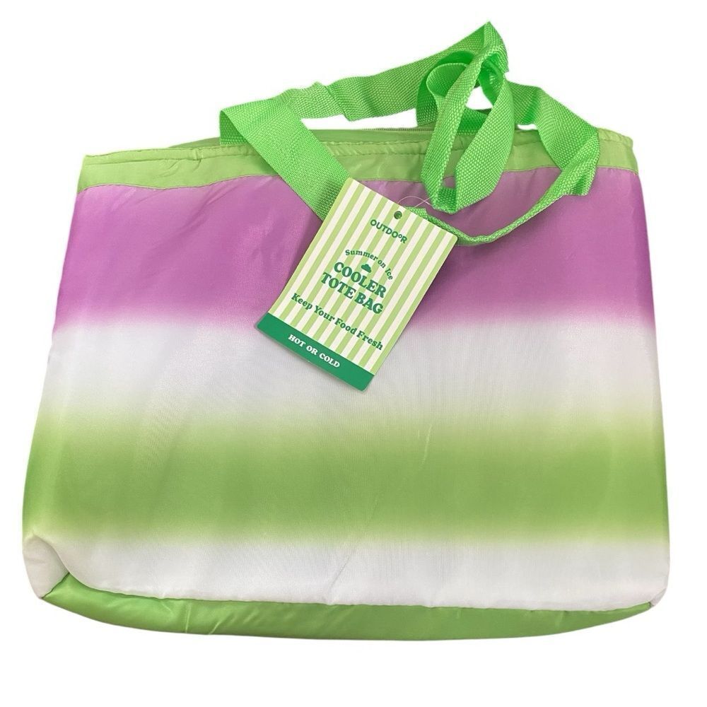 Green and Pink Cooler Tote Bag. Collectible.